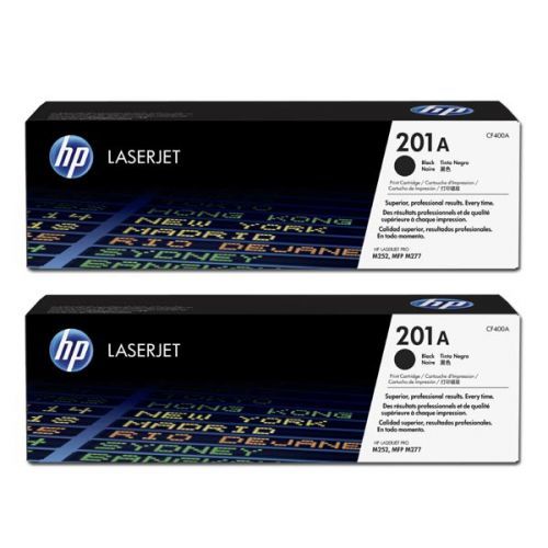 HP originál toner CF400XD, black, 5600 (2x2800)str., HP 201X, HP Color LaserJet MFP M277, Pro M252, M274, dual pack, 2x770g