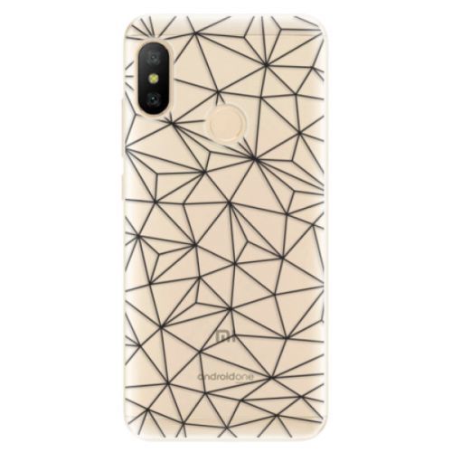 Odolné silikónové puzdro iSaprio - Abstract Triangles 03 - black - Xiaomi Mi A2 Lite