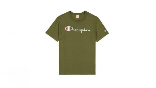 Champion Script Logo Crew Neck T-Shirt zelené 210972-GS554