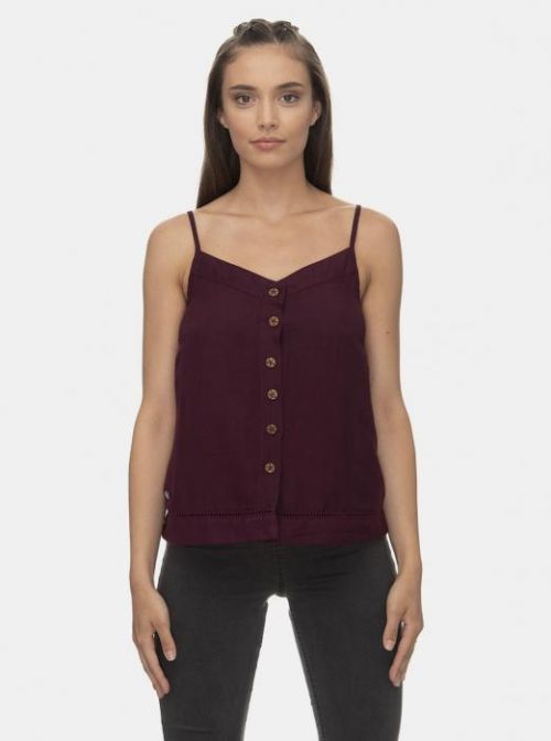 Vínový ľanový top Ragwear Antolia