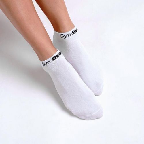 GymBeam Ponožky Ankle Socks 3Pack White  M/L