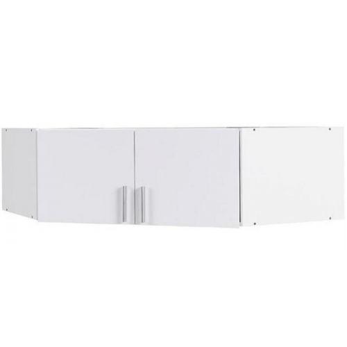 Nadstavec na rohovú skriňu 117 cm lesklá/biela alpská Snow 06a