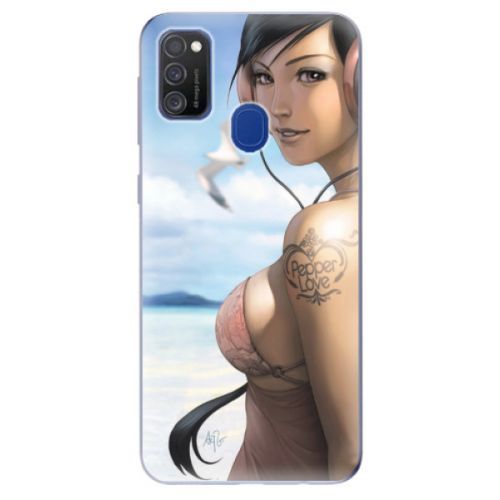 Odolné silikónové puzdro iSaprio - Girl 02 - Samsung Galaxy M21