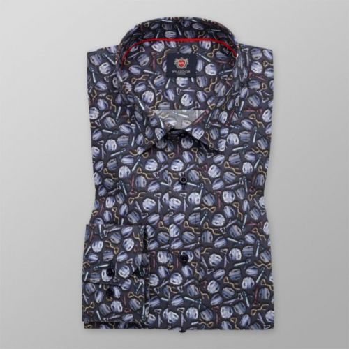 Košeľa London s potlačou kravát (výška 176 - 182) 10240