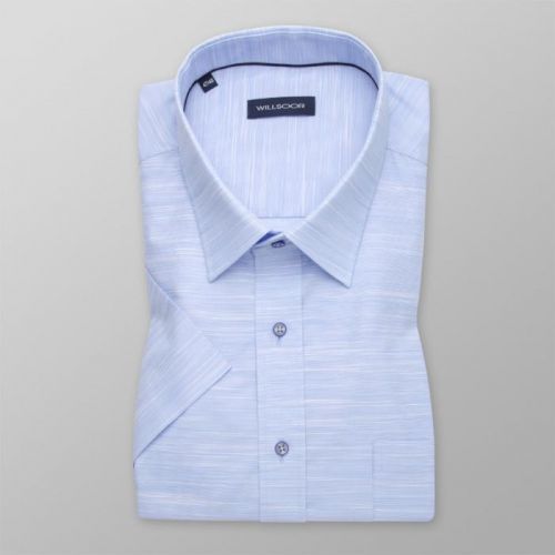 Pánska košeľa klasická svetlo modrá s jemným pásikom 11718