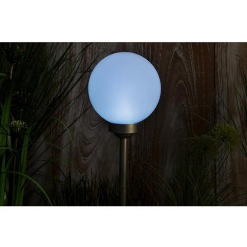 Solárna lampa 4 LED BY-131580 guľa biela 20