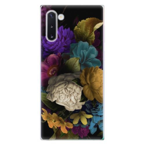 Odolné silikónové puzdro iSaprio - Dark Flowers - Samsung Galaxy Note 10