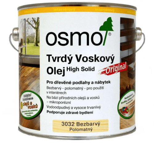 OSMO Color OSMO Tvrdý voskový olej Original na podlahy - 3011 - bezfarebný lesklý - 0,75 L