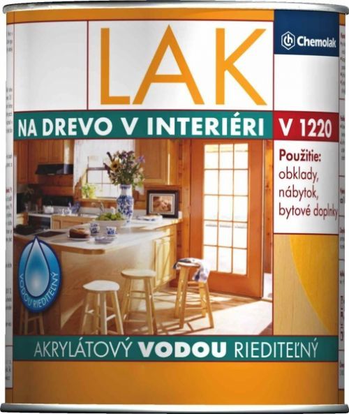 Chemolak V 1220 Lak na drevo v interiéri - bezfarebný pololesklý - 2,5 L