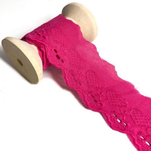 Krajka Heart fuchsia