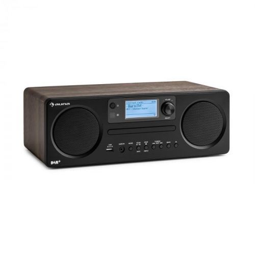Auna Worldwide CD, internetové rádio, Spotify Connect, ovládanie cez aplikáciu, bluetooth, vlašský orech