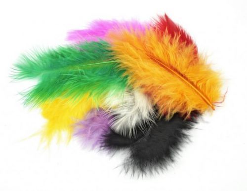 MEYCO Marabu pierka 10/12cm 17ks - rúžové 24006