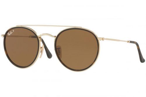 Ray-Ban Round Double Bridge RB3647N 001/57 Polarized - Veľkosť M