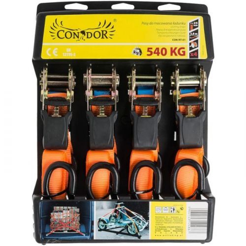 Upínací popruh 25 mm x 3,8 m, 4 ks