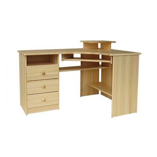 Rohový písací stôl  borovica