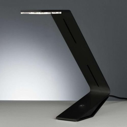 TECNOLUMEN Flad – stolná lampa LED, čierna
