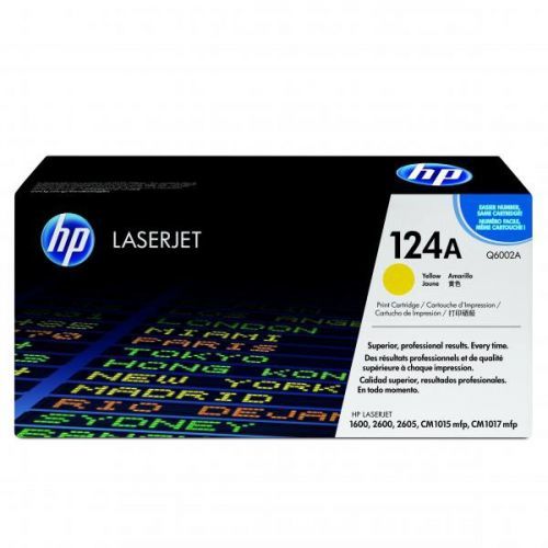 HP originál toner Q6002A, yellow, 2000str., HP 124A, HP Color LaserJet 1600, 2600n, 2605