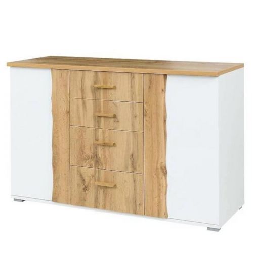 Komoda Wood 03 130 biela/wotan