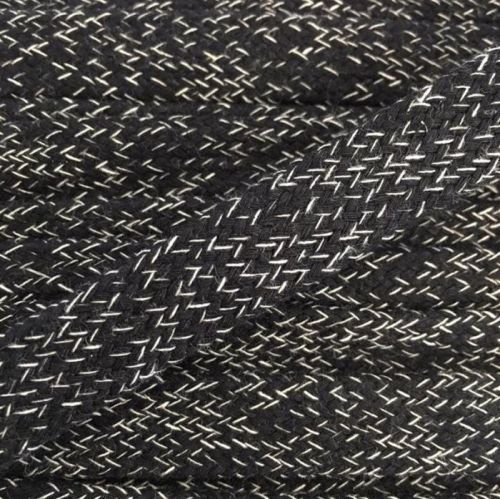 Bavlnená šnúra plochá 20 mm Melir black
