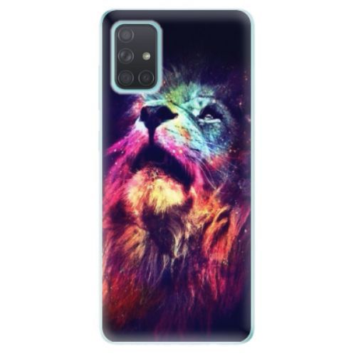 Odolné silikónové puzdro iSaprio - Lion in Colors - Samsung Galaxy A71
