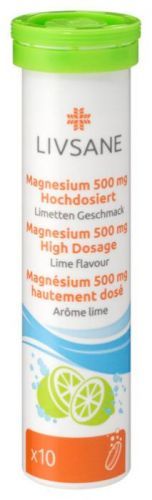 LIVSANE Magnézium 500mg šumivé tablety, Limetka 20ks