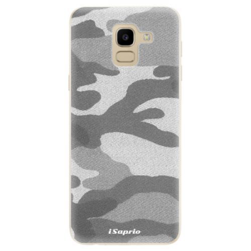 Odolné silikónové puzdro iSaprio - Gray Camuflage 02 - Samsung Galaxy J6