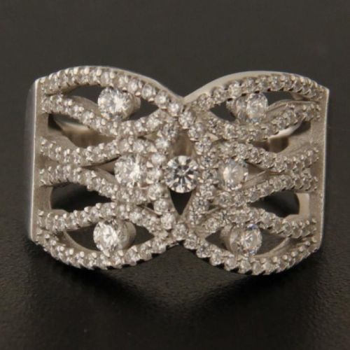 Strieborný prsteň 45410