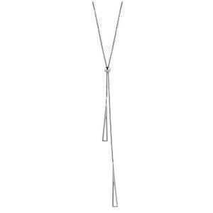 Troli Posuvný oceľový náhrdelník s trojuholníkmi
