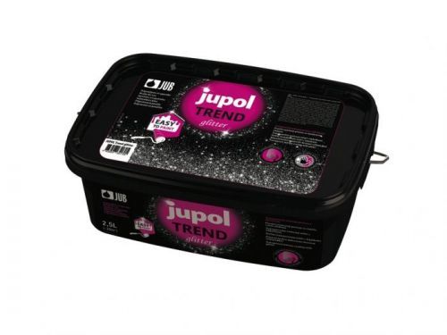 JUB JUPOL Trend glitter - čierny dekoratívny náter s trblietkami - transparentny - 2,5 l