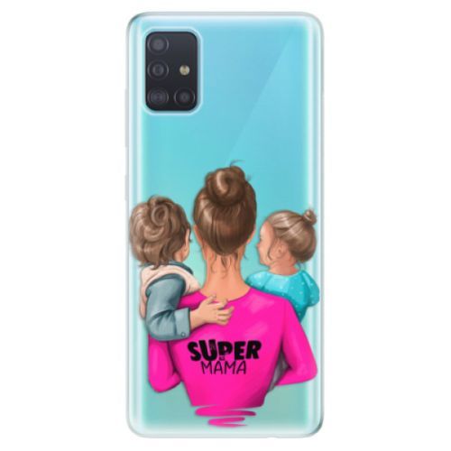 Odolné silikónové puzdro iSaprio - Super Mama - Boy and Girl - Samsung Galaxy A51