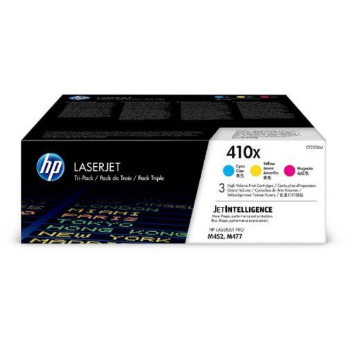 HP originál toner CF252XM, CMY, 15000 (3x5000)str., HP 410X, high capacity, HP LaserJet Pro M452, MFP M377, MFP M477, 3ks