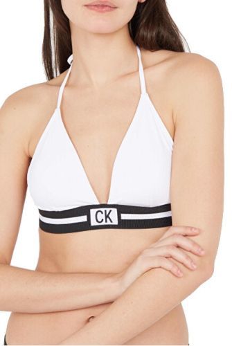 Calvin Klein Dámska plavková podprsenka Triangle-Rp KW0KW00907 -YCD PVH Class ic White L