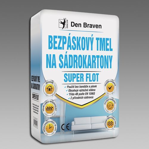 Den Braven Bezpáskový tmel na sadrokartóny SUPER FLOT - biela - 25 kg