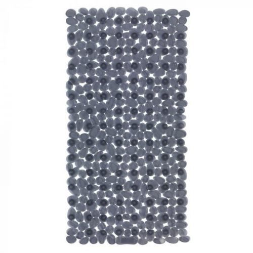Antracitovosivá protišmyková kúpeľňová podložka Wenko Drop, 71 × 36 cm