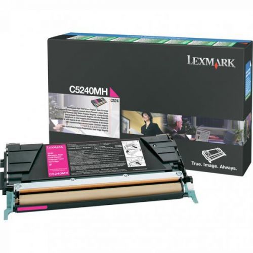 Lexmark originál toner C5240MH, magenta, 5000str., return, Lexmark C524