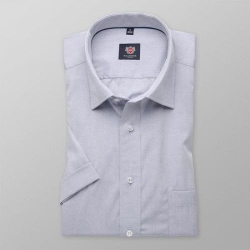 Pánska slim fit košeľa s krátkym rukávom London (výška 176-182) 7855 v šedé farbe s úpravou 2W Plus