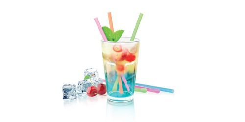 Slamky myDRINK, s miešadlom 24 ks
