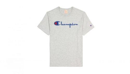 Champion Script Logo Crew Neck T-Shirt šedé 210972-F19-EM004
