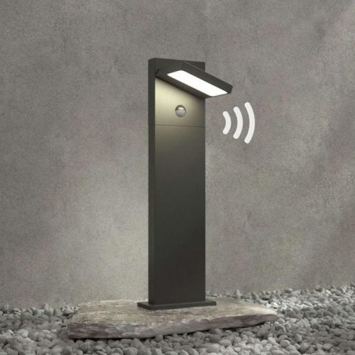 Stĺpikové LED svietidlo Silvan 65 cm snímač