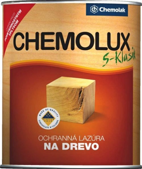 Chemolak S 1040 Chemolux S Klasik - lazúra na ploty, chatky - 221 - červený smrek - 4 L