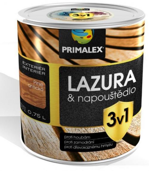 PRIMALEX Primalex lazúra 3v1 - lazúra a napúštadlo proti škodcom a hubám - dub letný - 5 l