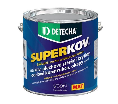 DETECHA Superkov - antikorózna syntetická farba 2v1 - červenohnedý - 0,8 kg