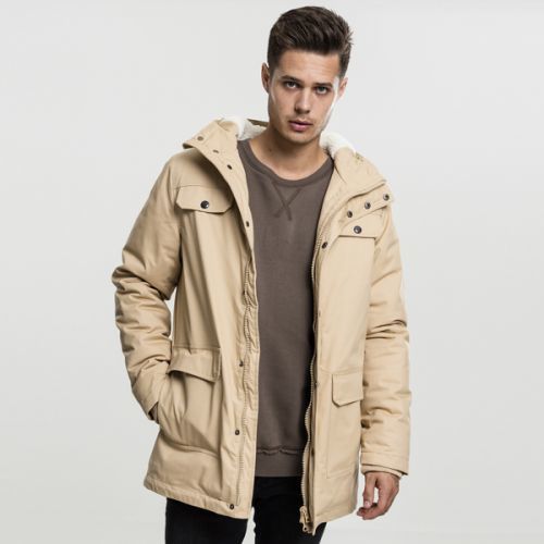 Pánska bunda Urban Classics Heavy Cotton Parka beige - S