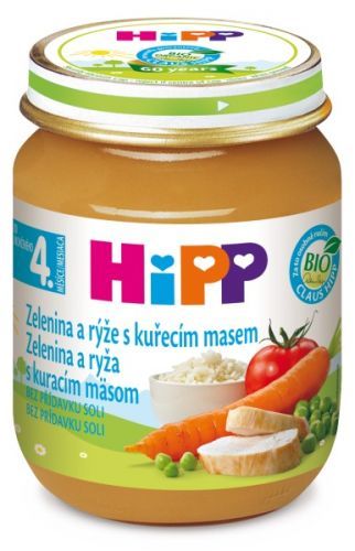 HiPP Príkrm BIO Zelenina a ryža s kuracím mäsom 125 g