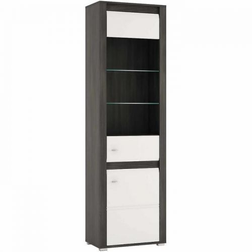 Vitrina Sevilla typ 01 1d  nórske borovice/ biela