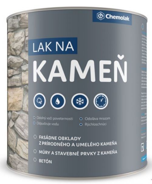 Chemolak Lak na kameň - bezfarebný lesklý - 0,75 L