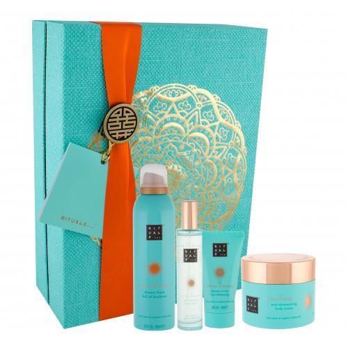 Rituals The Ritual Of Karma darčeková kazeta telový krém 200 ml + pena do kúpeľa 200 ml + telový peeling 70 ml + telový sprej 50 ml pre ženy
