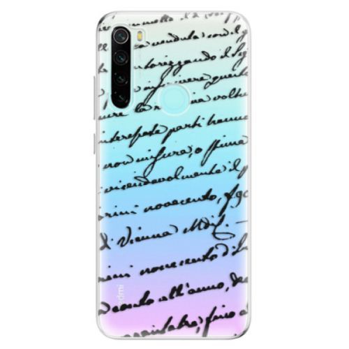 Odolné silikónové puzdro iSaprio - Handwriting 01 - black - Xiaomi Redmi Note 8