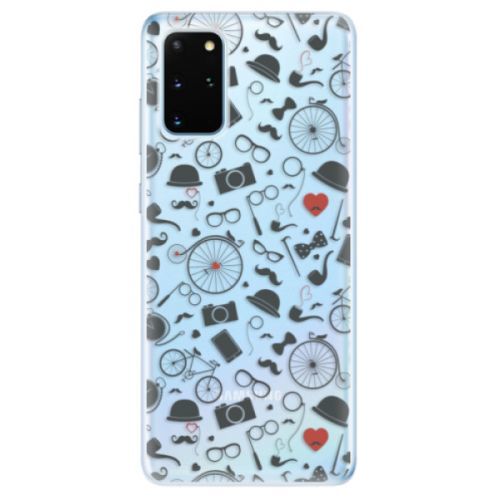 Odolné silikónové puzdro iSaprio - Vintage Pattern 01 - black - Samsung Galaxy S20+