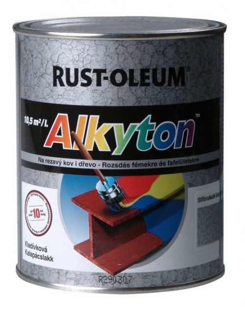 RUST OLEUM ALKYTON Kladivková farba na hrdzu 2v1 - kladivková - Tmavo zelená - 750 ml